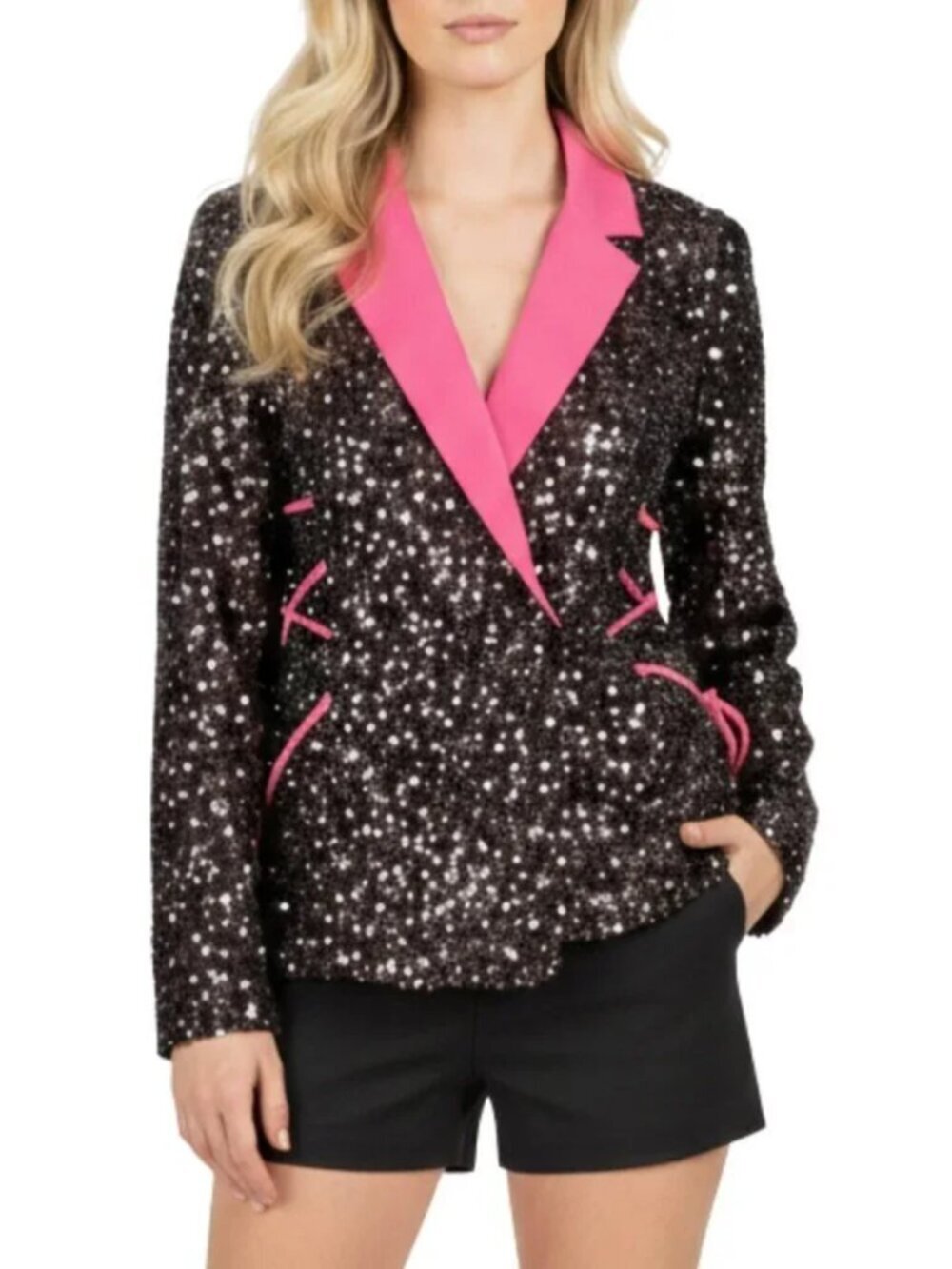 NEW -RARE- NBD Revolve Sequin Embellished Party Blazer Jacket Sz. S